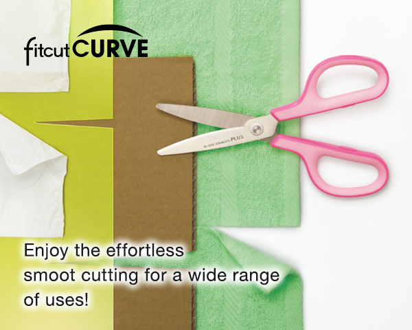 Large Pink Plus Fit Cut Curve Scissors 35061 